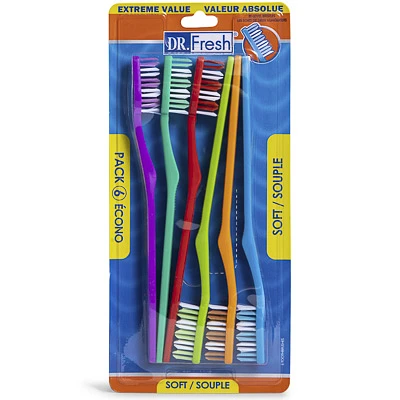 dr. fresh® toothbrush 6-pack
