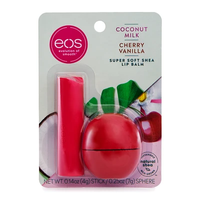 eos® coconut milk & cherry vanilla lip balm 2-pack
