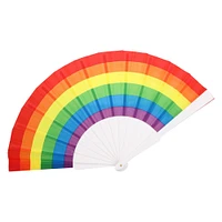 rainbow hand fan