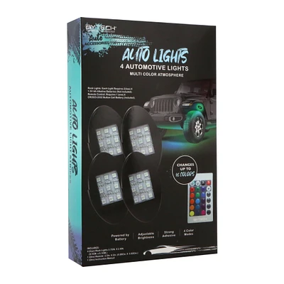 battery-operated car rock lights 4-pack