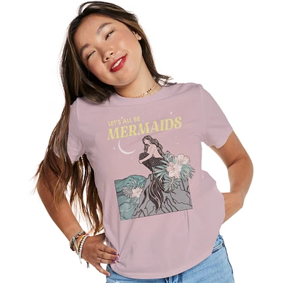 let's all be mermaids' graphic tee