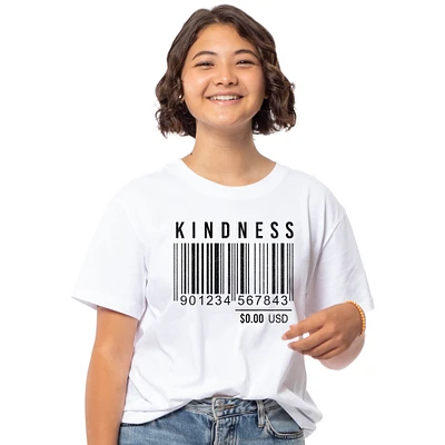 kindness bar code graphic tee