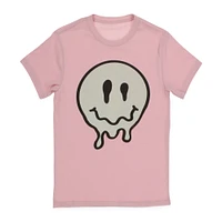 melting happy face graphic tee