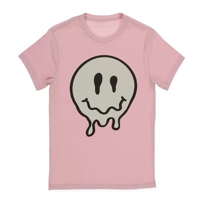 melting happy face graphic tee