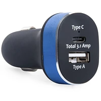 dual type-c & USB-Car charger 3.1amp