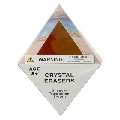 5-count crystal erasers set