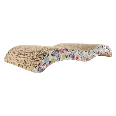 cardboard cat scratcher with catnip 17.75in