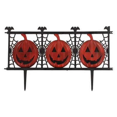 pumpkin fence halloween lawn decoration