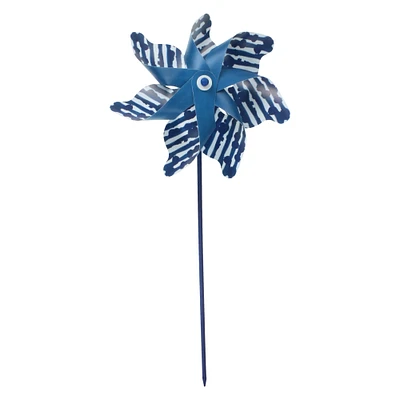 patterned pinwheel - blue stripes