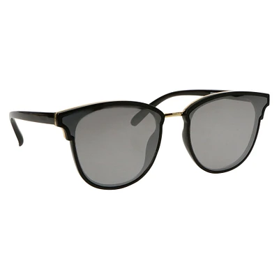 ladies rounded mirrored sunglasses