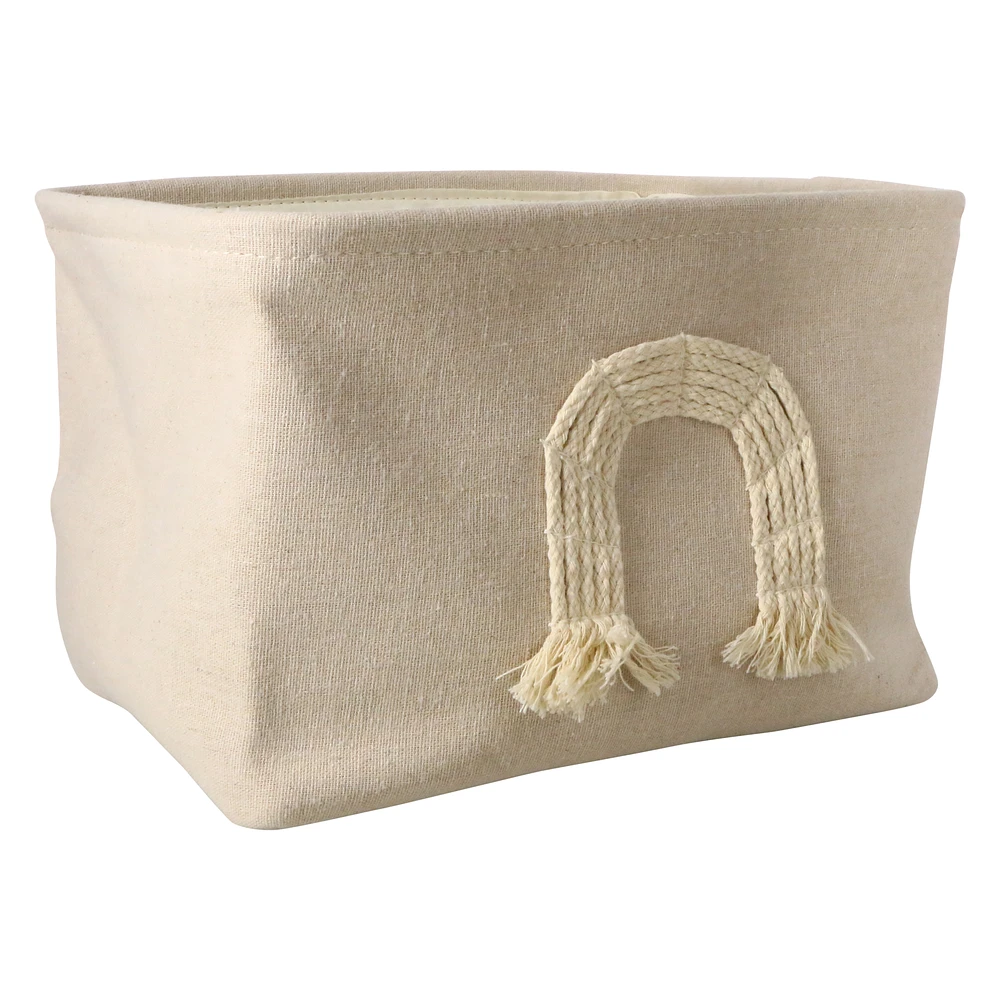 woven rope art storage bin 12in x 9in