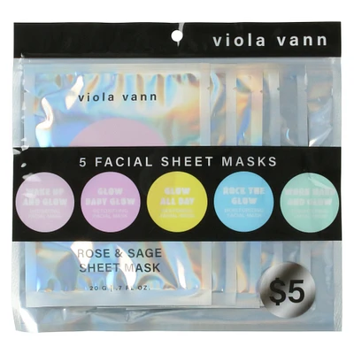 viola vann 5 facial sheet masks set