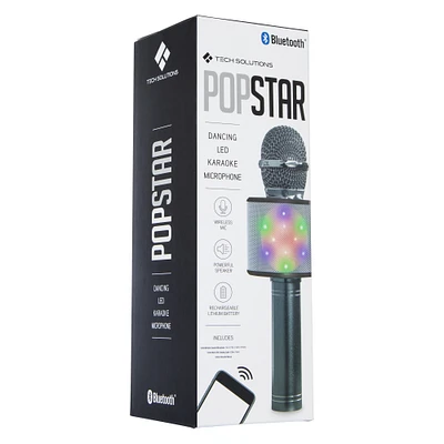 popstar dancing LED bluetooth® karaoke microphone