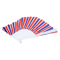 foldable red, white & blue handheld fan
