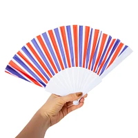 foldable red, white & blue handheld fan