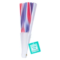 foldable red, white & blue handheld fan