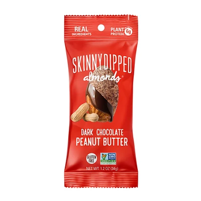 skinnydipped almonds® dark chocolate peanut butter 1.2oz