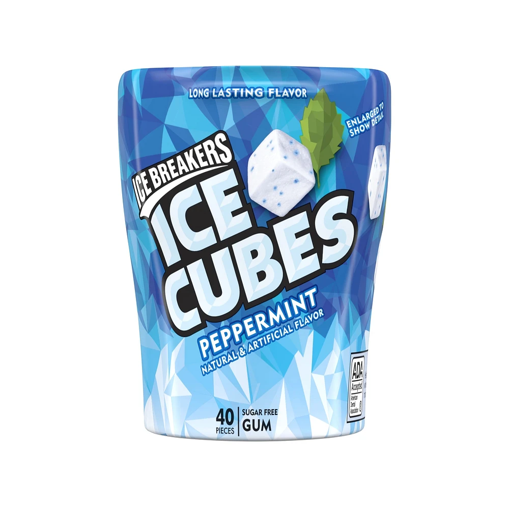 ice breakers® ice cubes sugar free gum - peppermint 6 40-count bottles
