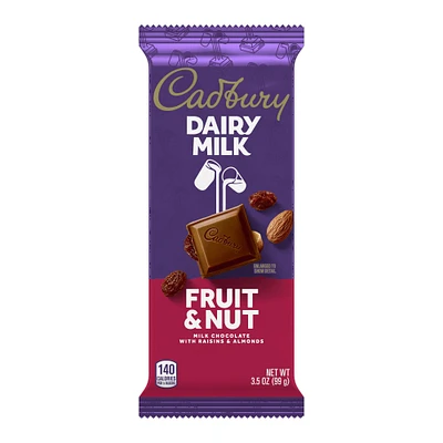 cadbury® fruit & nut milk chocolate bar 3.5oz