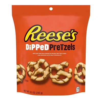 reese's® dipped peanut butter & chocolate pretzels 8.5oz