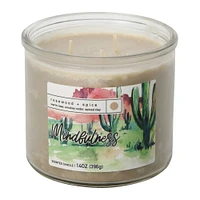 rosewood + spice scented 3-wick glass jar candle 14oz