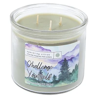 sparkling citrus scented 3-wick glass jar candle 14oz