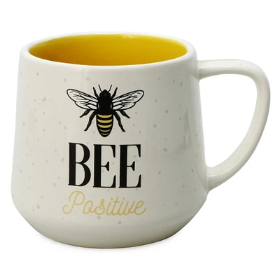 printed mug - bee/flowers