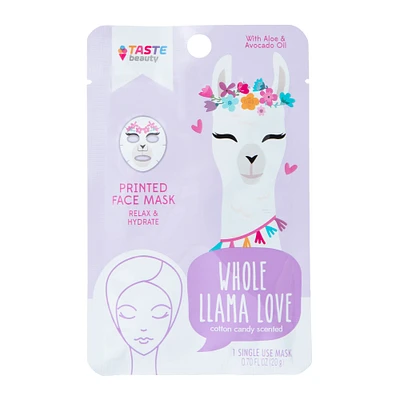 llama print scented sheet face mask 0.7oz