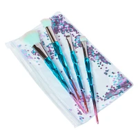 4-piece ombre makeup brush set & shaky glitter bag