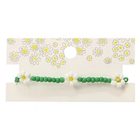 seed bead & daisy bracelet