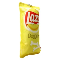 fun food™ 'lazy doggies' chips dog toy with squeaker
