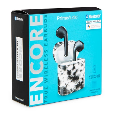 bluetooth® earbuds with mic & printed case