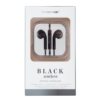 metallic ombre wired stereo earbuds