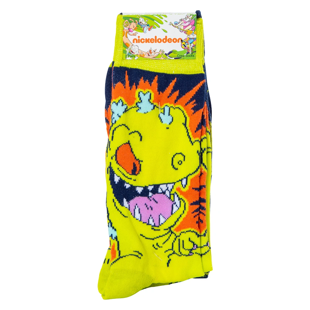 nickelodeon rugrats™ reptar crew socks 2-pack