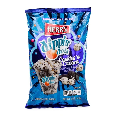herr's® dippin' dots® cookies 'n cream snack balls 5 oz bag