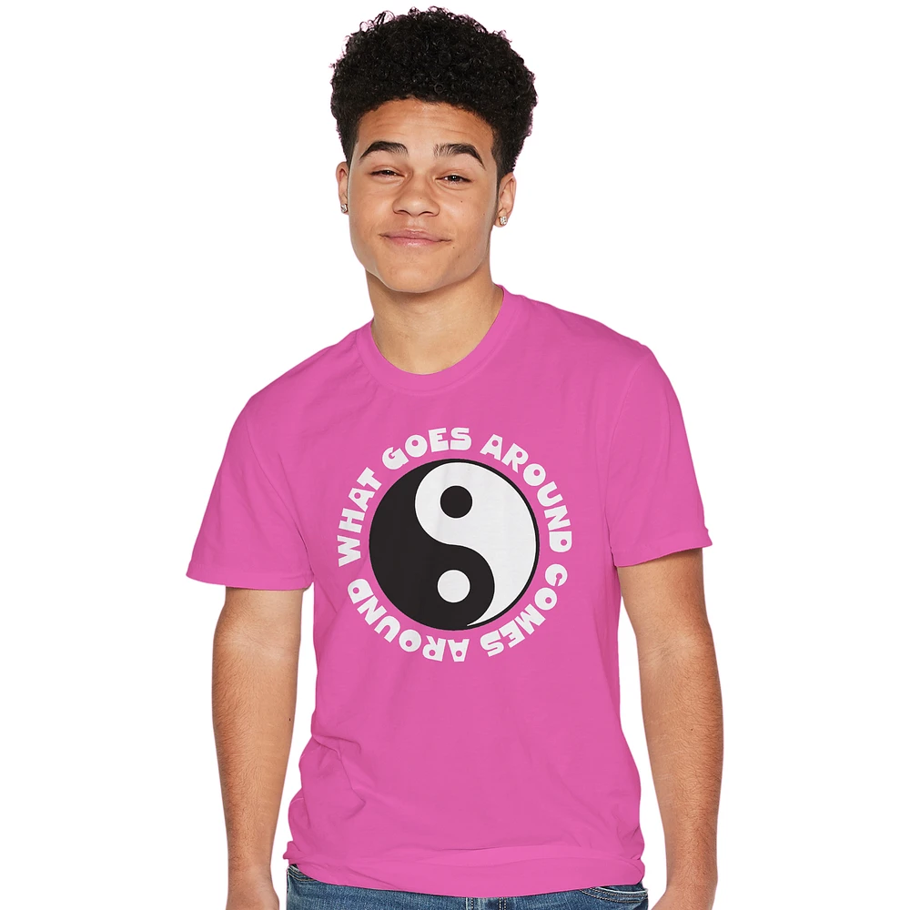 what goes around' yin-yang graphic tee