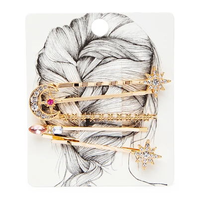 jeweled fashion bobby pins 5-count