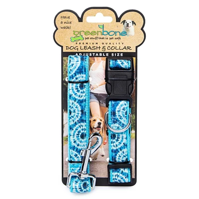 greenbone™ tie dye dog leash & collar set
