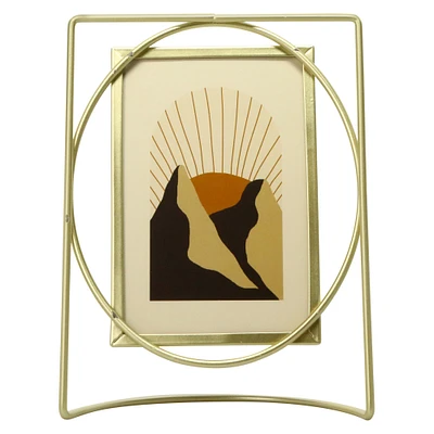 gold metal tabletop photo frame 4in x 6in