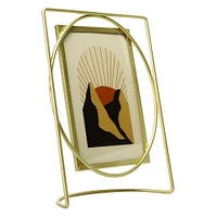 gold metal tabletop photo frame 4in x 6in