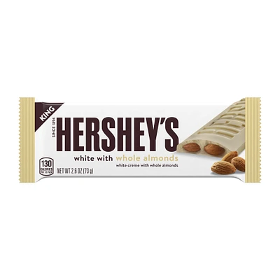 hershey's white with whole almonds king size candy bar 2.6oz