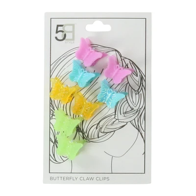 mini butterfly claw hair clips 8-pack
