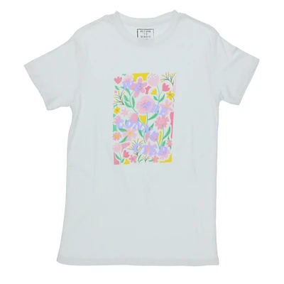 'we are connected' floral graphic tee