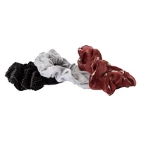 textured scrunchies 3-pack