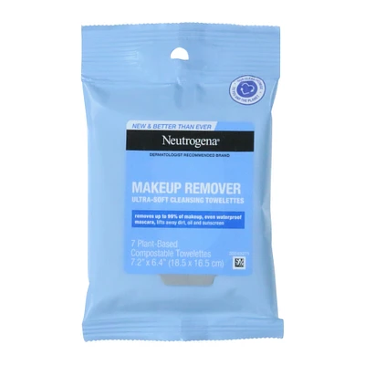 neutrogena makeup remover cleansing towlettes 7-count travel pack