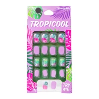 tropicool press-on nails 18-piece set
