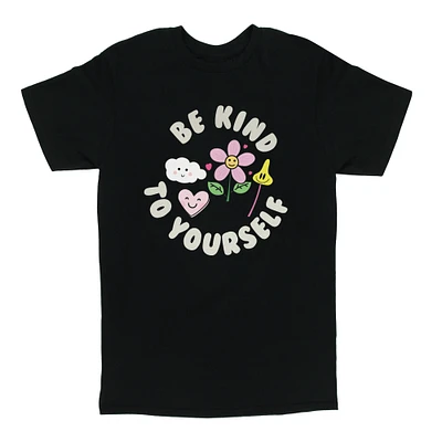retro 'be kind to yourself' graphic tee
