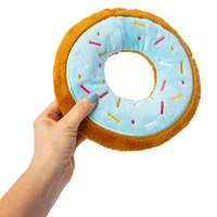 donut plush dog toy 9in