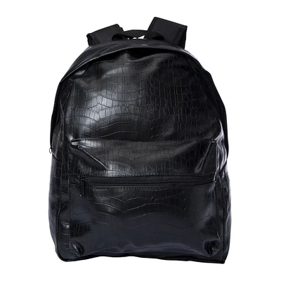 faux leather backpack 19in