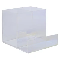 iridescent acrylic desktop organizer 5in x 4.5in